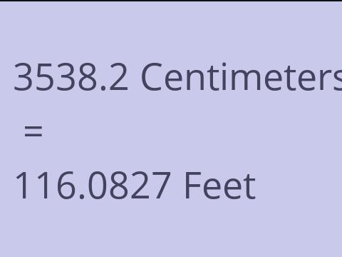 3538.2 CM TO FEET
