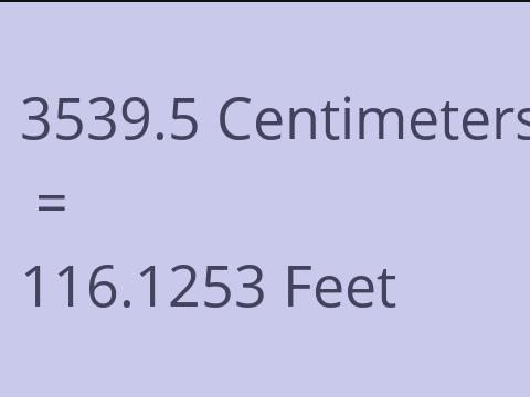 3539.5 CM TO FEET