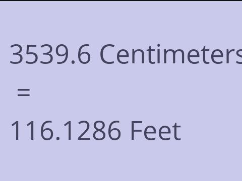 3539.6 CM TO FEET