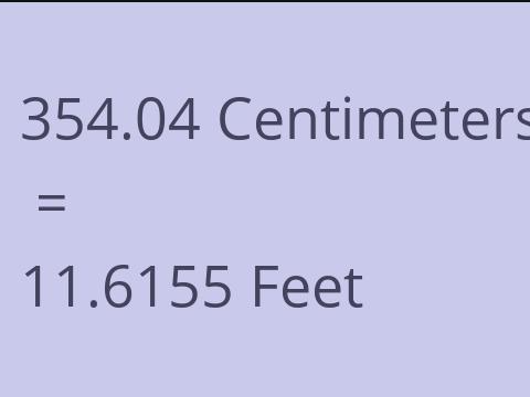 354.04 CM TO FEET