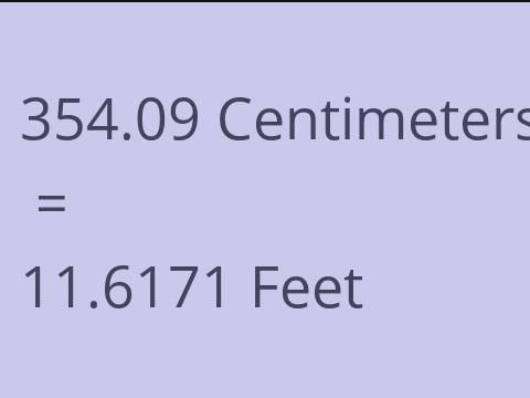 354.09 CM TO FEET