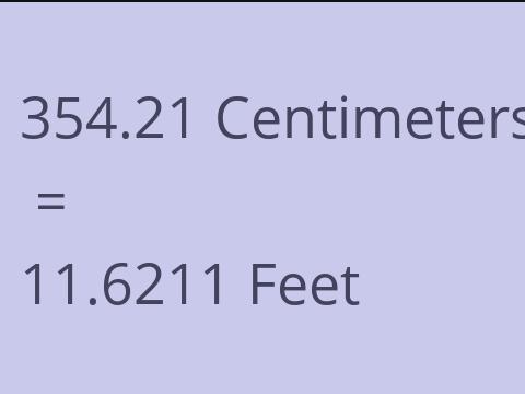 354.21 CM TO FEET