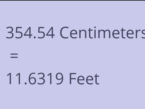 354.54 CM TO FEET