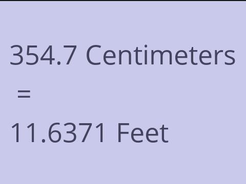 354.7 CM TO FEET