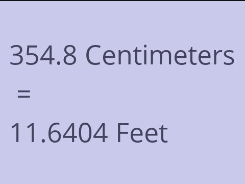 354.8 CM TO FEET