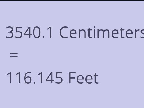 3540.1 CM TO FEET