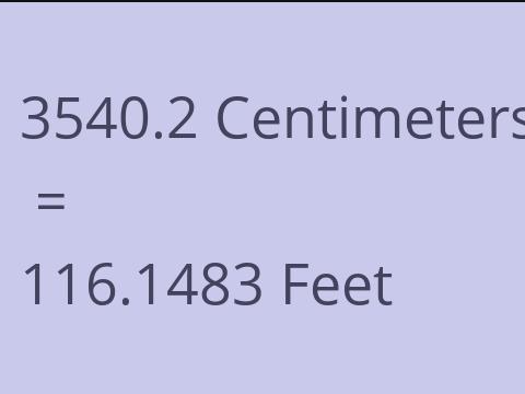 3540.2 CM TO FEET