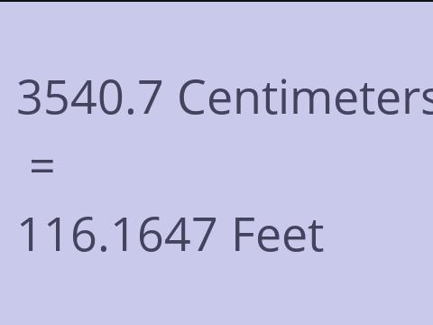 3540.7 CM TO FEET