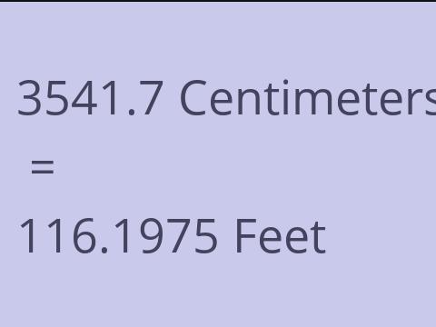 3541.7 CM TO FEET