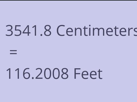 3541.8 CM TO FEET