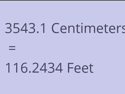 3543.1 CM TO FEET