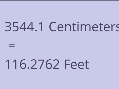 3544.1 CM TO FEET
