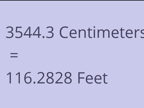 3544.3 CM TO FEET