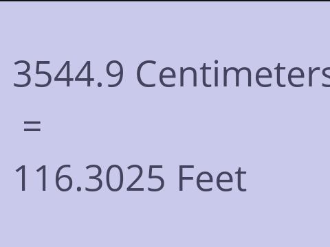 3544.9 CM TO FEET