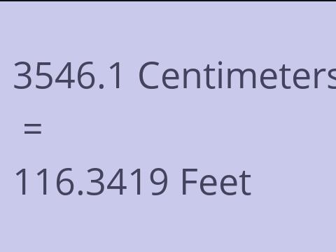 3546.1 CM TO FEET