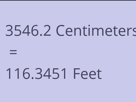 3546.2 CM TO FEET