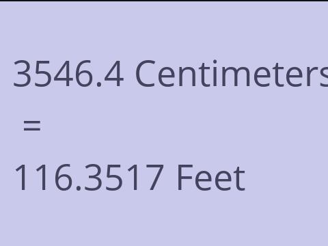 3546.4 CM TO FEET