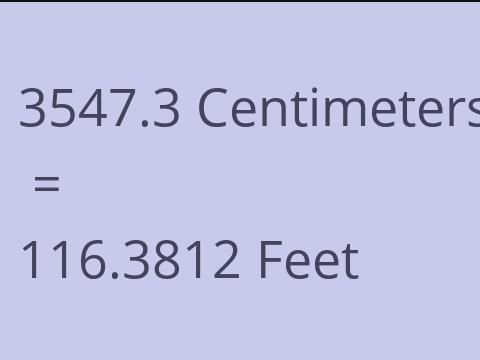 3547.3 CM TO FEET