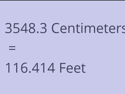 3548.3 CM TO FEET