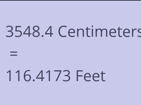 3548.4 CM TO FEET