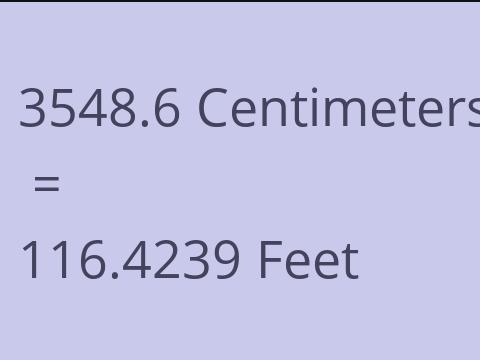 3548.6 CM TO FEET