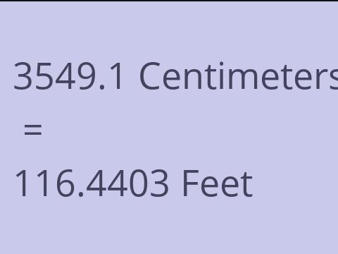 3549.1 CM TO FEET