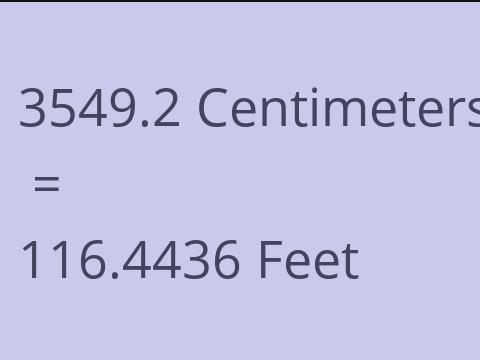 3549.2 CM TO FEET