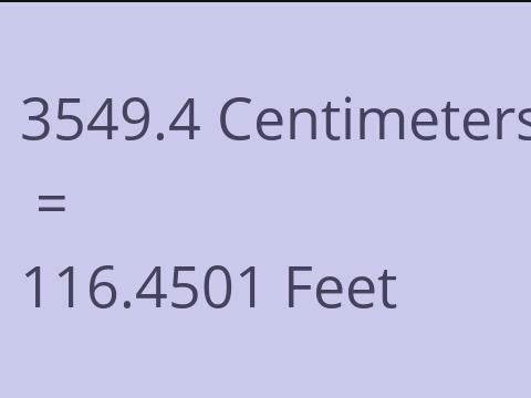 3549.4 CM TO FEET