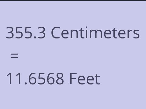 355.3 CM TO FEET