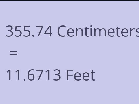 355.74 CM TO FEET