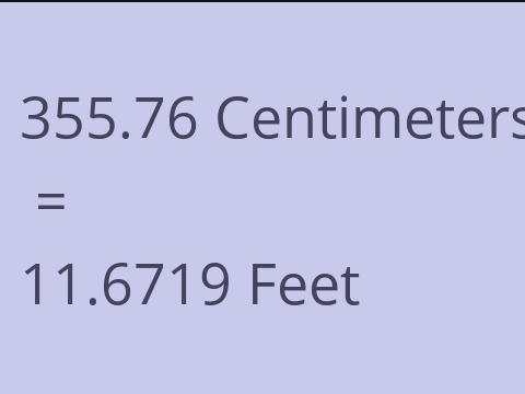 355.76 CM TO FEET