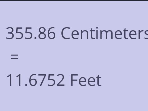 355.86 CM TO FEET