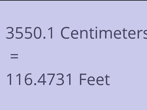 3550.1 CM TO FEET