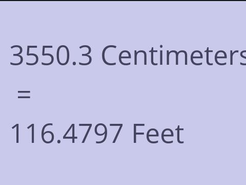 3550.3 CM TO FEET