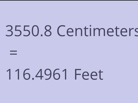 3550.8 CM TO FEET