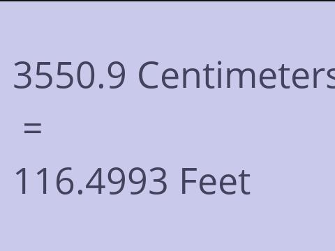 3550.9 CM TO FEET