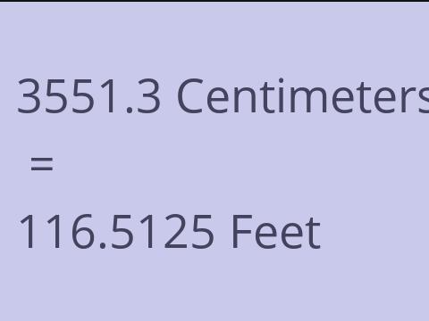 3551.3 CM TO FEET