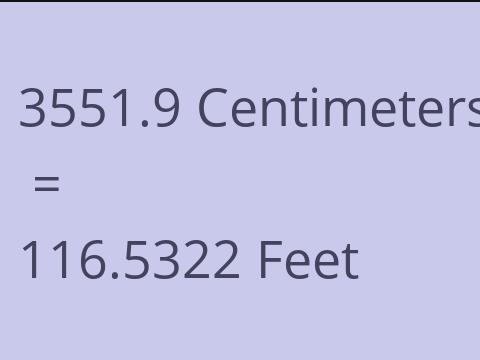 3551.9 CM TO FEET