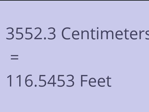 3552.3 CM TO FEET