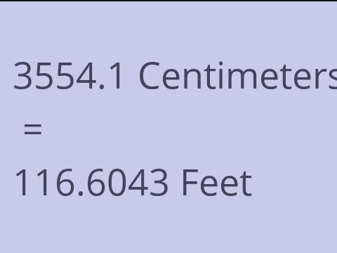 3554.1 CM TO FEET