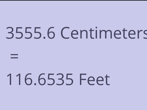 3555.6 CM TO FEET