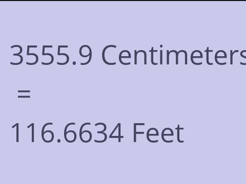 3555.9 CM TO FEET
