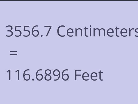 3556.7 CM TO FEET