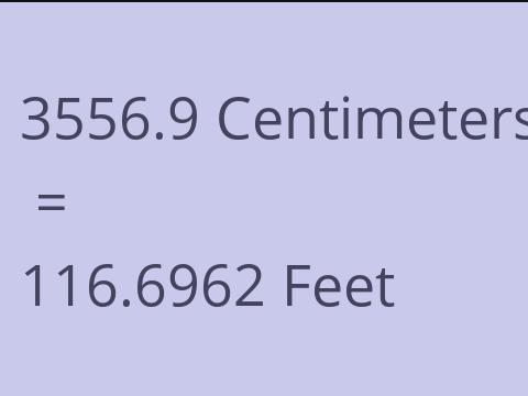 3556.9 CM TO FEET