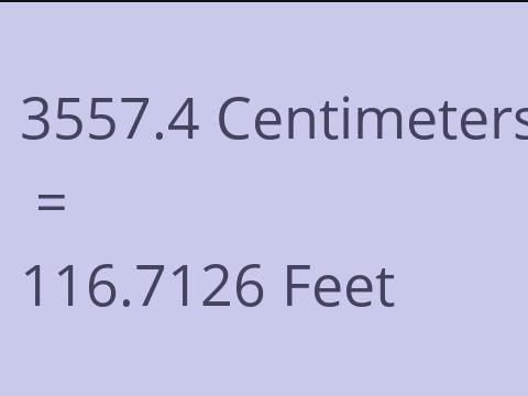 3557.4 CM TO FEET