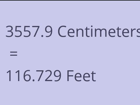3557.9 CM TO FEET