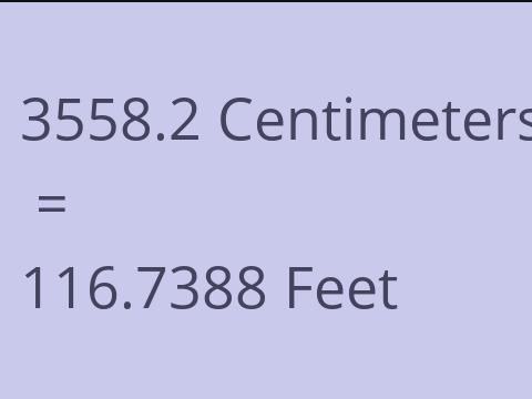 3558.2 CM TO FEET