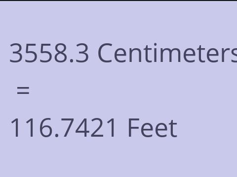 3558.3 CM TO FEET