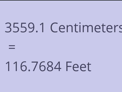 3559.1 CM TO FEET