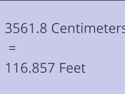 3561.8 CM TO FEET